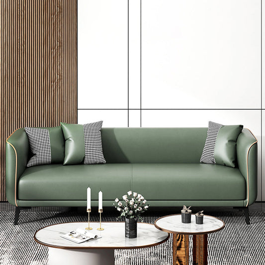 リビングルーム用のモダンスクエアアーム標準ソファメタルレッグセッティー