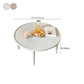 Contemporary Cream Round Coffee Table Solid Wood 1 Single Cocktail Table Clearhalo 'Coffee & Accent Tables' 'Coffee Tables' 'coffee_tables' 'furn' 'furn_coffee_tables' 'Furniture' 'Living Room Furniture' 7122941