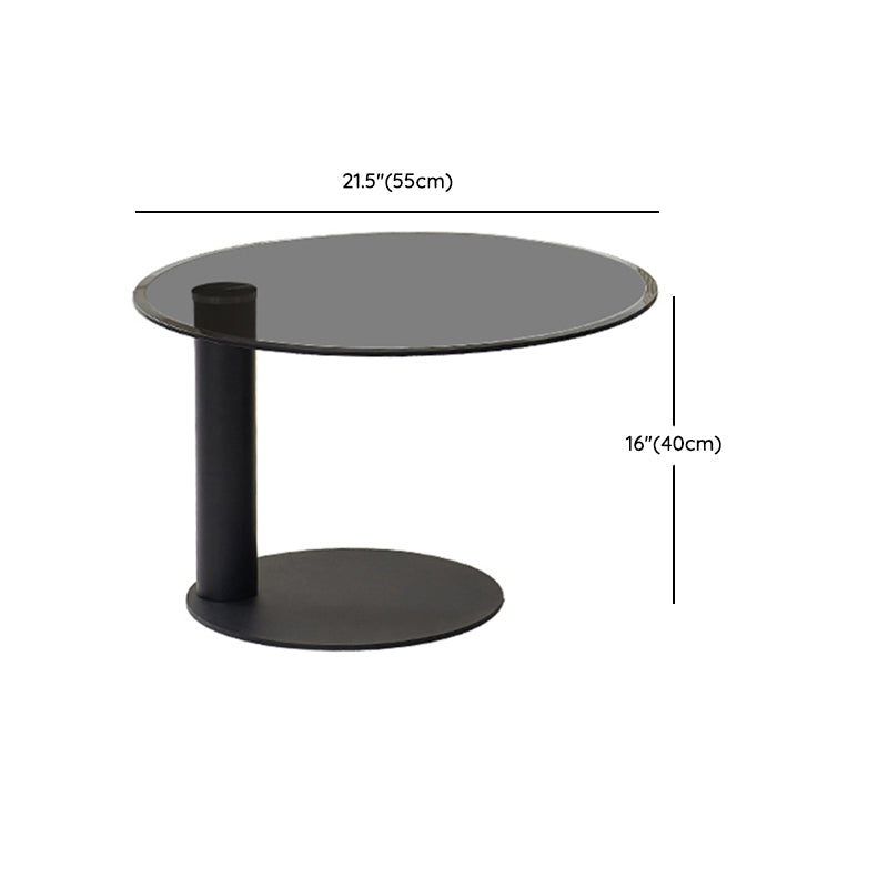 Round Wood Cocktail Table Set with 2 Drawers Modern Walnut Coffee Table Clearhalo 'Coffee & Accent Tables' 'Coffee Tables' 'coffee_tables' 'furn' 'furn_coffee_tables' 'Furniture' 'Living Room Furniture' 7123254