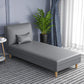 Modern Reclining Armless Chaise Fabric/Faux Leather Accent Chair Gray Clearhalo 'Chairs & Seating' 'Chaise Lounge' 'chaise_lounge' 'furn' 'furn_chaise_lounge' 'Furniture' 'Living Room Furniture' 7128158