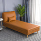 Modern Reclining Armless Chaise Fabric/Faux Leather Accent Chair Orange Clearhalo 'Chairs & Seating' 'Chaise Lounge' 'chaise_lounge' 'furn' 'furn_chaise_lounge' 'Furniture' 'Living Room Furniture' 7128160