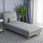Modern Reclining Armless Chaise Fabric/Faux Leather Accent Chair Light Grey Clearhalo 'Chairs & Seating' 'Chaise Lounge' 'chaise_lounge' 'furn' 'furn_chaise_lounge' 'Furniture' 'Living Room Furniture' 7128166