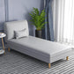 Modern Reclining Armless Chaise Fabric/Faux Leather Accent Chair White Grey Clearhalo 'Chairs & Seating' 'Chaise Lounge' 'chaise_lounge' 'furn' 'furn_chaise_lounge' 'Furniture' 'Living Room Furniture' 7128168