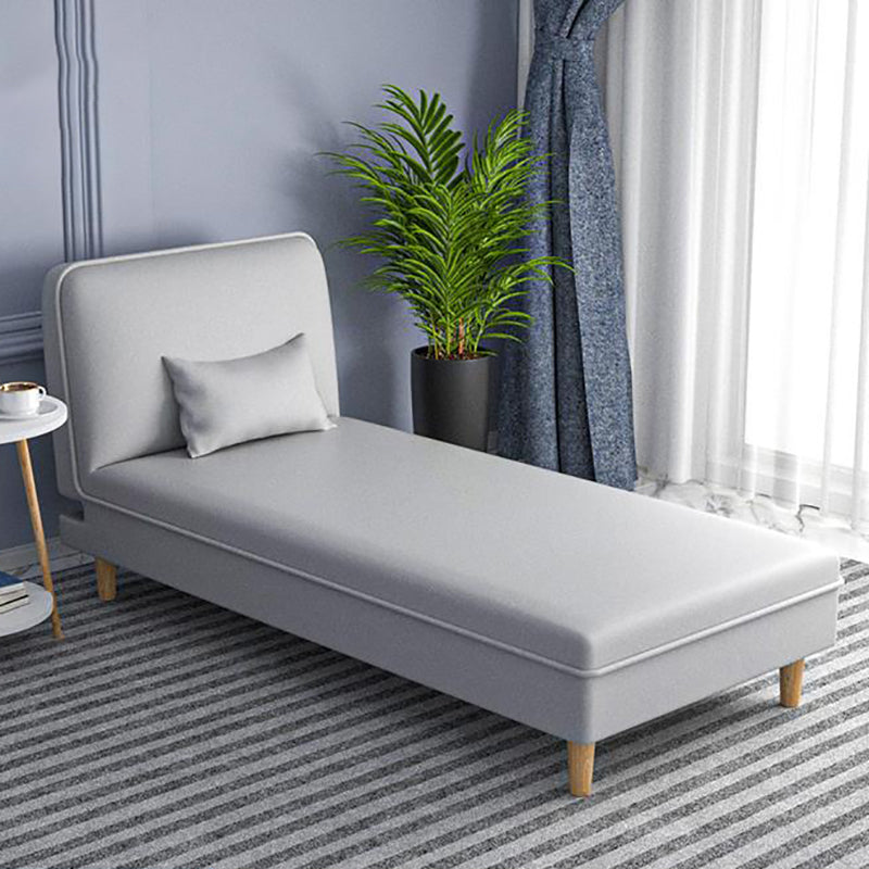 Modern Reclining Armless Chaise Fabric/Faux Leather Accent Chair White Grey Clearhalo 'Chairs & Seating' 'Chaise Lounge' 'chaise_lounge' 'furn' 'furn_chaise_lounge' 'Furniture' 'Living Room Furniture' 7128168