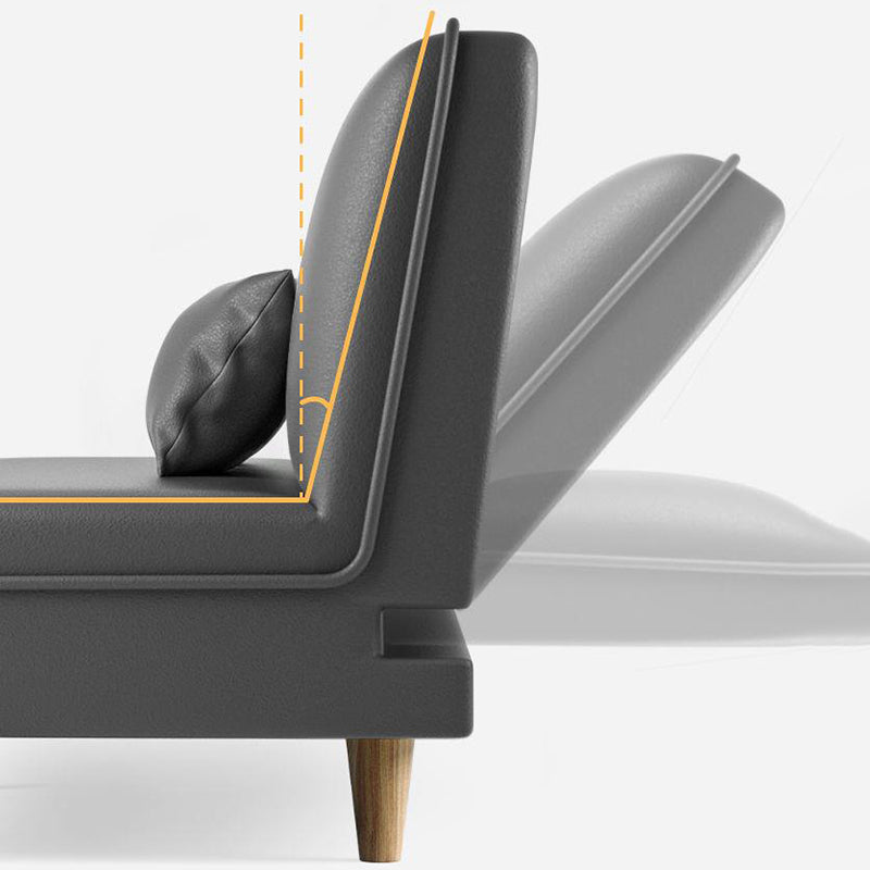 Modern Reclining Armless Chaise Fabric/Faux Leather Accent Chair Clearhalo 'Chairs & Seating' 'Chaise Lounge' 'chaise_lounge' 'furn' 'furn_chaise_lounge' 'Furniture' 'Living Room Furniture' 7128171