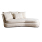 Chaise longue francese con braccioli svasati, sedia con un bracciolo per soggiorno
