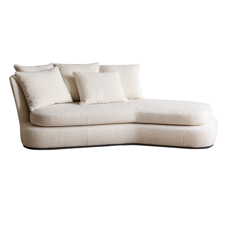 Chaise longue francese con braccioli svasati, sedia con un bracciolo per soggiorno
