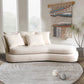 Chaise longue francese con braccioli svasati, sedia con un bracciolo per soggiorno