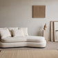 Chaise longue francese con braccioli svasati, sedia con un bracciolo per soggiorno