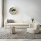 French Country One Armed Chaise, Wool Round Arms Accent Chair Clearhalo 'Chairs & Seating' 'Chaise Lounge' 'chaise_lounge' 'furn' 'furn_chaise_lounge' 'Furniture' 'Living Room Furniture' 7128187