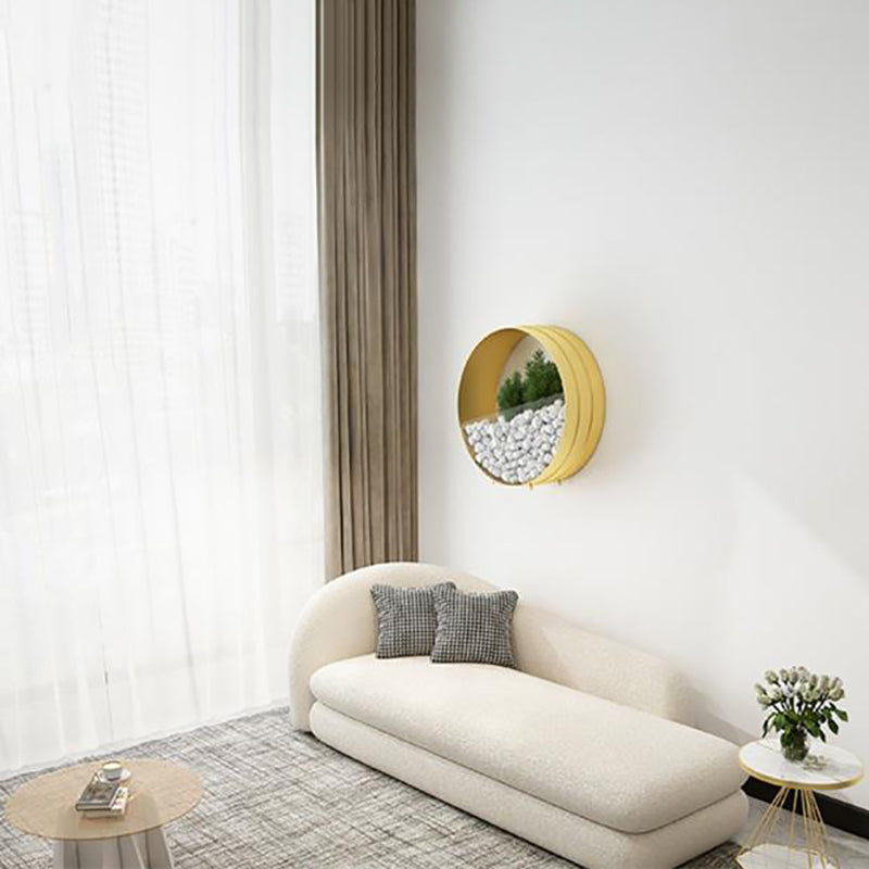 French Country One Armed Chaise, Wool Round Arms Accent Chair Clearhalo 'Chairs & Seating' 'Chaise Lounge' 'chaise_lounge' 'furn' 'furn_chaise_lounge' 'Furniture' 'Living Room Furniture' 7128191