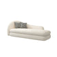 French Country One Armed Chaise, Wool Round Arms Accent Chair Clearhalo 'Chairs & Seating' 'Chaise Lounge' 'chaise_lounge' 'furn' 'furn_chaise_lounge' 'Furniture' 'Living Room Furniture' 7128192