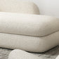 French Country One Armed Chaise, Wool Round Arms Accent Chair Clearhalo 'Chairs & Seating' 'Chaise Lounge' 'chaise_lounge' 'furn' 'furn_chaise_lounge' 'Furniture' 'Living Room Furniture' 7128196