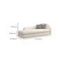 French Country One Armed Chaise, Wool Round Arms Accent Chair Clearhalo 'Chairs & Seating' 'Chaise Lounge' 'chaise_lounge' 'furn' 'furn_chaise_lounge' 'Furniture' 'Living Room Furniture' 7128197