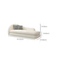 French Country One Armed Chaise, Wool Round Arms Accent Chair Clearhalo 'Chairs & Seating' 'Chaise Lounge' 'chaise_lounge' 'furn' 'furn_chaise_lounge' 'Furniture' 'Living Room Furniture' 7128198