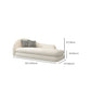 French Country One Armed Chaise, Wool Round Arms Accent Chair Clearhalo 'Chairs & Seating' 'Chaise Lounge' 'chaise_lounge' 'furn' 'furn_chaise_lounge' 'Furniture' 'Living Room Furniture' 7128202