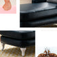 Chaise d'appoint traditionnelle en similicuir, chaise à deux bras encastrés