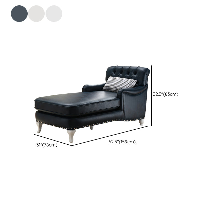 Chaise d'appoint traditionnelle en similicuir, chaise à deux bras encastrés