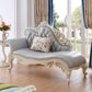 Traditional Genuine Leather Chair One Armed Rolled Arms Accent Chaise Gray Clearhalo 'Chairs & Seating' 'Chaise Lounge' 'chaise_lounge' 'furn' 'furn_chaise_lounge' 'Furniture' 'Living Room Furniture' 7128213