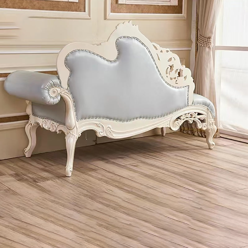 Traditional Genuine Leather Chair One Armed Rolled Arms Accent Chaise Clearhalo 'Chairs & Seating' 'Chaise Lounge' 'chaise_lounge' 'furn' 'furn_chaise_lounge' 'Furniture' 'Living Room Furniture' 7128219