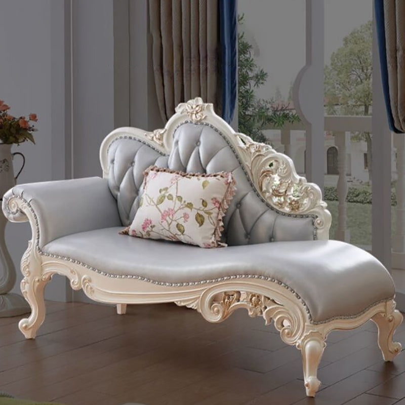 Traditional Genuine Leather Chair One Armed Rolled Arms Accent Chaise Clearhalo 'Chairs & Seating' 'Chaise Lounge' 'chaise_lounge' 'furn' 'furn_chaise_lounge' 'Furniture' 'Living Room Furniture' 7128220