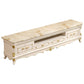 Support multimédia TV moderne Console multimédia TV en marbre avec 2 tiroirs