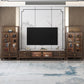 Glam TV Media Stand Tiroirs inclus TV Media Console avec pour le salon
