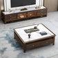 Glam TV Media Stand Tiroirs inclus TV Media Console avec pour le salon