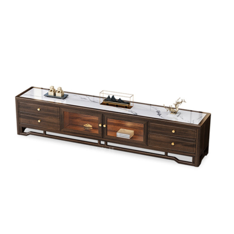 Glam TV Media Stand Tiroirs inclus TV Media Console avec pour le salon
