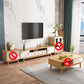 Console multimédia TV en bois Console multimédia scandinave avec tiroirs