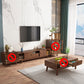 Console multimédia TV en bois Console multimédia scandinave avec tiroirs