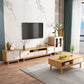 Console multimédia TV en bois Console multimédia scandinave avec tiroirs