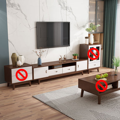Console multimédia TV en bois Console multimédia scandinave avec tiroirs