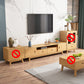 Console multimédia TV en bois Console multimédia scandinave avec tiroirs