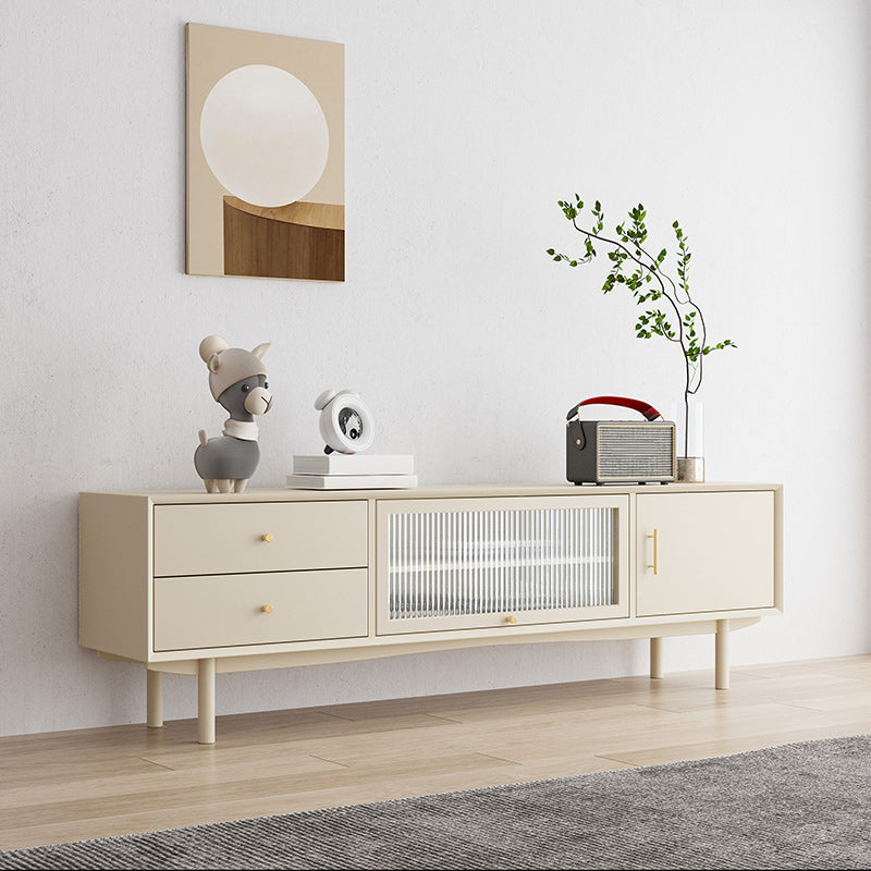 Glam TV Media Stand Solid Wood TV Media Console with Drawers Apricot Clearhalo 'furn' 'furn_tv_stands_entertainment_centers' 'Furniture' 'Living Room Furniture' 'TV Stands & Entertainment Centers' 'TV Stands & Media Storage Furniture' 'tv_stands_entertainment_centers' 7129198