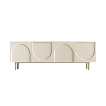 Modern TV Media Stand Wooden TV Media Console for Living Room 71"L x 16"W x 22"H Wood Oval Clearhalo 'furn' 'furn_tv_stands_entertainment_centers' 'Furniture' 'Living Room Furniture' 'TV Stands & Entertainment Centers' 'TV Stands & Media Storage Furniture' 'tv_stands_entertainment_centers' 7129213