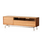 Scandinavian TV Media Stand Solid Wood TV Media Console with Drawer
