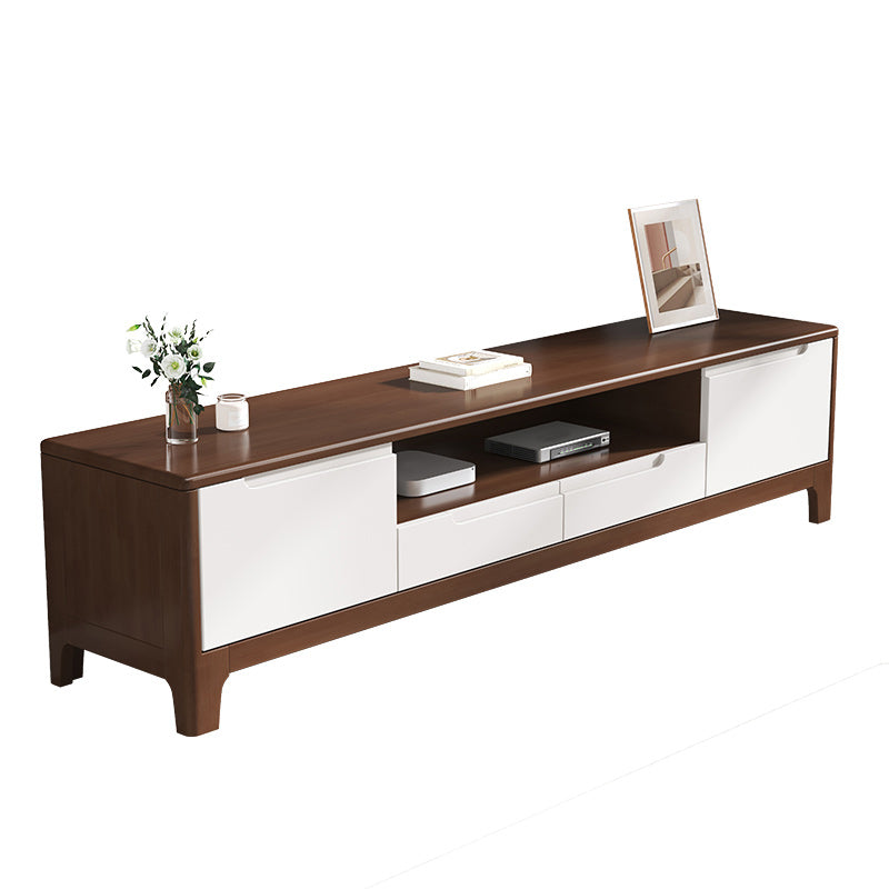 Scandinavian TV Media Stand Solid Wood TV Media Console with Drawers Clearhalo 'furn' 'furn_tv_stands_entertainment_centers' 'Furniture' 'Living Room Furniture' 'TV Stands & Entertainment Centers' 'TV Stands & Media Storage Furniture' 'tv_stands_entertainment_centers' 7129263