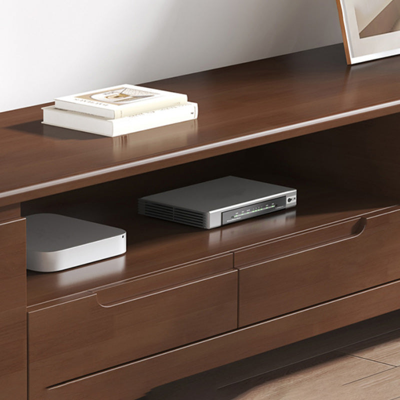 Scandinavian TV Media Stand Solid Wood TV Media Console with Drawers Clearhalo 'furn' 'furn_tv_stands_entertainment_centers' 'Furniture' 'Living Room Furniture' 'TV Stands & Entertainment Centers' 'TV Stands & Media Storage Furniture' 'tv_stands_entertainment_centers' 7129264