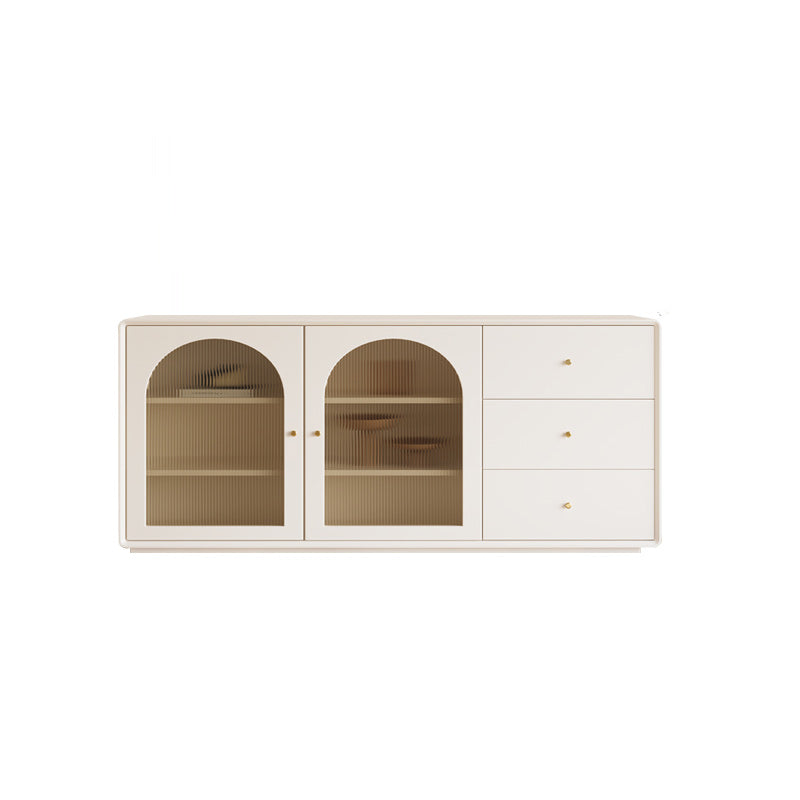 Modern Display Stand Wood Glass Doors Display Cabinet for Dining Room 71"L x 16"W x 31"H Clearhalo 'Display & China Cabinets' 'display_china_cabinets' 'furn' 'furn_display_china_cabinets' 'Furniture' 'Kitchen & Dining Furniture' 7129273