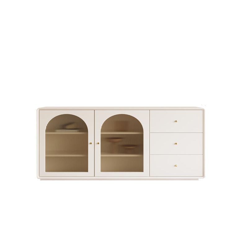 Modern Display Stand Wood Glass Doors Display Cabinet for Dining Room 59"L x 16"W x 31"H Clearhalo 'Display & China Cabinets' 'display_china_cabinets' 'furn' 'furn_display_china_cabinets' 'Furniture' 'Kitchen & Dining Furniture' 7129274