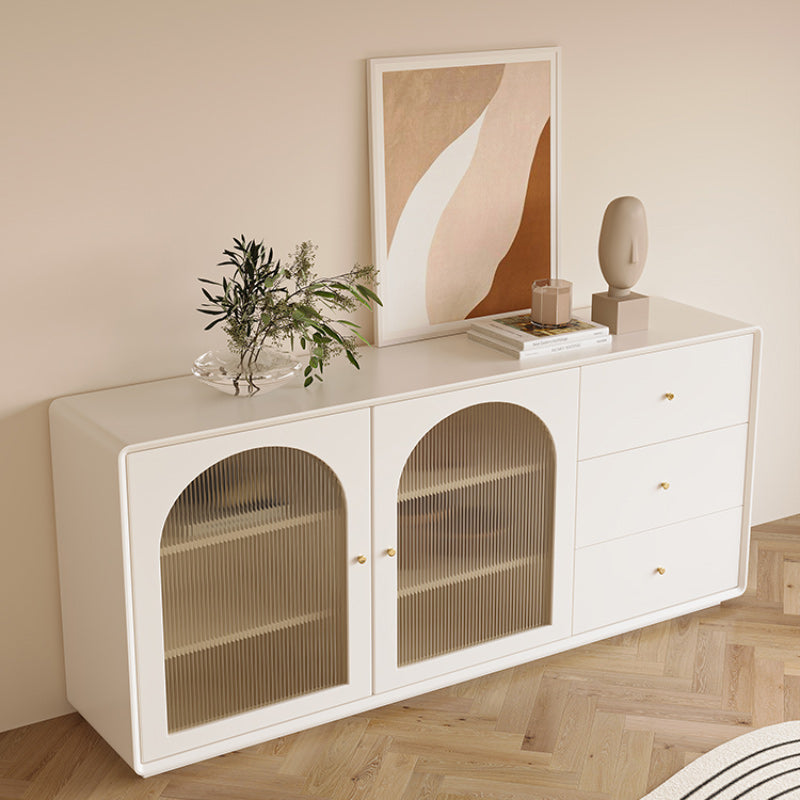 Modern Display Stand Wood Glass Doors Display Cabinet for Dining Room Clearhalo 'Display & China Cabinets' 'display_china_cabinets' 'furn' 'furn_display_china_cabinets' 'Furniture' 'Kitchen & Dining Furniture' 7129275