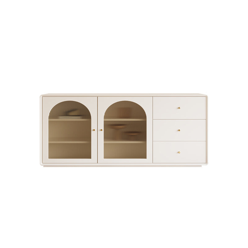 Modern Display Stand Wood Glass Doors Display Cabinet for Dining Room 47"L x 16"W x 31"H Clearhalo 'Display & China Cabinets' 'display_china_cabinets' 'furn' 'furn_display_china_cabinets' 'Furniture' 'Kitchen & Dining Furniture' 7129276