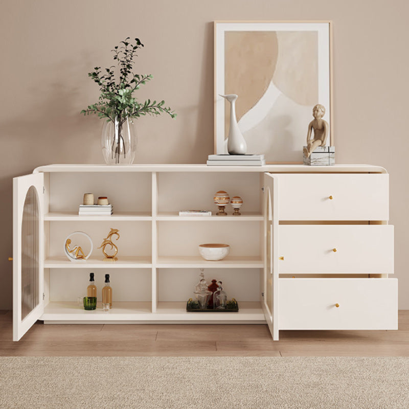 Modern Display Stand Wood Glass Doors Display Cabinet for Dining Room Clearhalo 'Display & China Cabinets' 'display_china_cabinets' 'furn' 'furn_display_china_cabinets' 'Furniture' 'Kitchen & Dining Furniture' 7129277