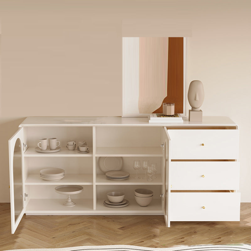 Modern Display Stand Wood Glass Doors Display Cabinet for Dining Room Clearhalo 'Display & China Cabinets' 'display_china_cabinets' 'furn' 'furn_display_china_cabinets' 'Furniture' 'Kitchen & Dining Furniture' 7129283