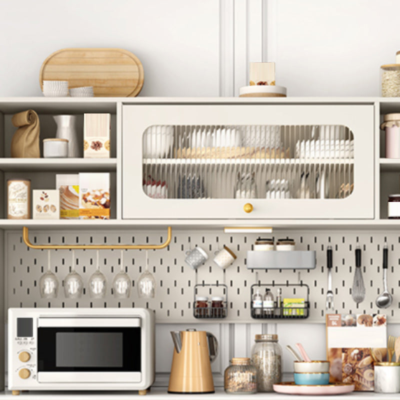 Modern Dining Hutch Faux Wood Hutch Buffet with Doors for Dining Room