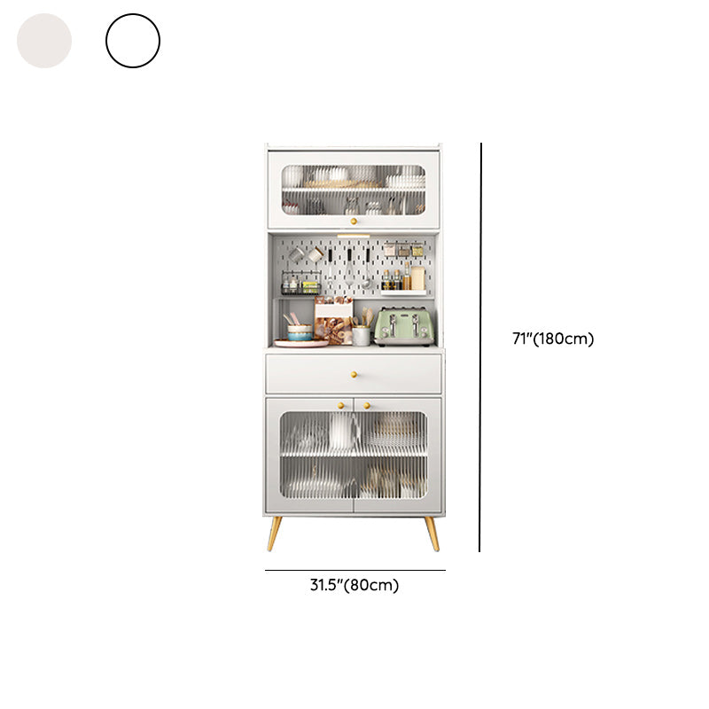 Modern Dining Hutch Faux Wood Hutch Buffet met deuren voor eetkamer