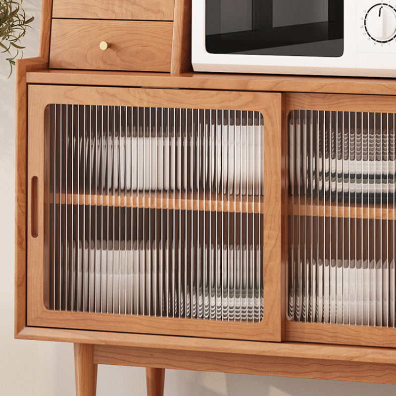 Modern Dining Hutch Pine Hutch Buffet with Doors for Dining Room Clearhalo 'Display & China Cabinets' 'display_china_cabinets' 'furn' 'furn_display_china_cabinets' 'Furniture' 'Kitchen & Dining Furniture' 7129386