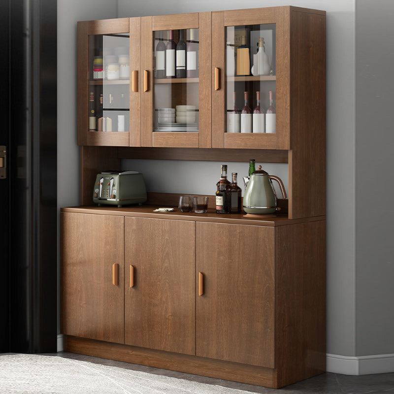 Contemporary Dining Hutch Wood Hutch Buffet with Doors for Dining Room Clearhalo 'Display & China Cabinets' 'display_china_cabinets' 'furn' 'furn_display_china_cabinets' 'Furniture' 'Kitchen & Dining Furniture' 7129462