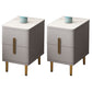 Stone Nightstand Classic Glam Bedside Cabinet with 2 Drawers Light Gray 2 Piece Set Clearhalo 'Bedroom Furniture' 'furn' 'furn_night_stand' 'Furniture' 'night_stand' 'Nightstands' 7129502